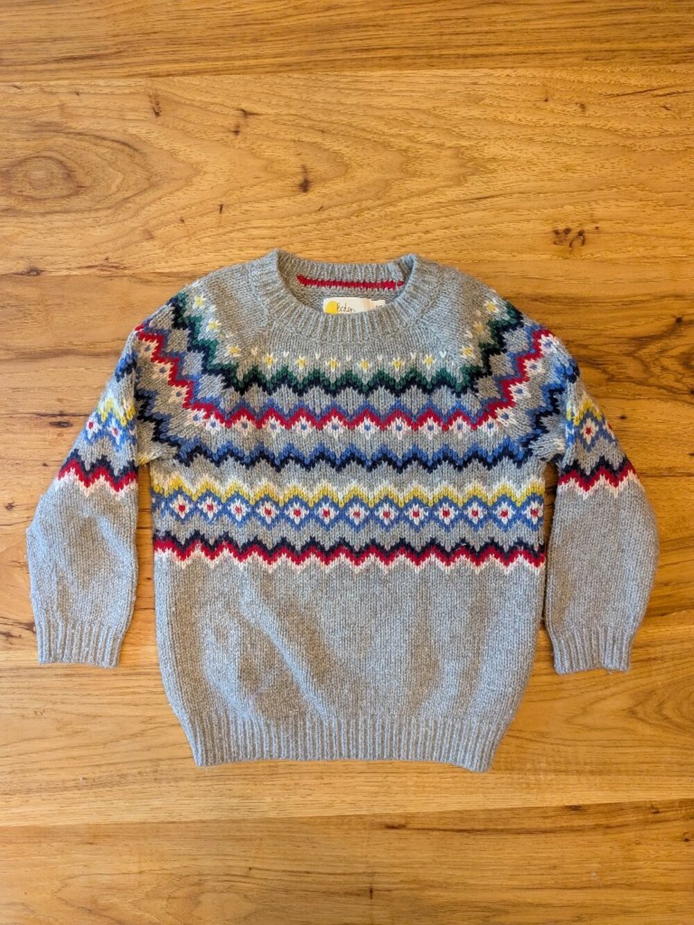 Boden Kids Soft Fair Isle Sweater - Size 5-6